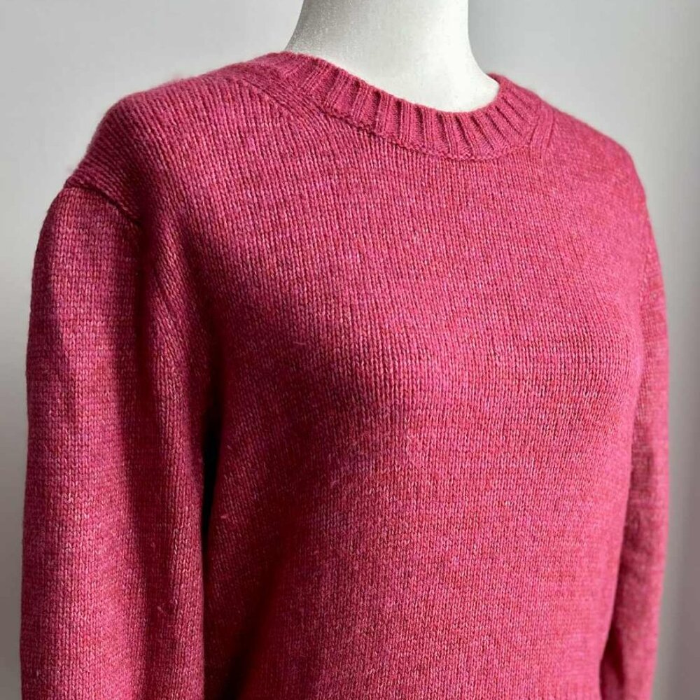 Wilfred Rose Wool-Cashmere Blend Knit Sweater with Inverted Sleeve Pleat – US M